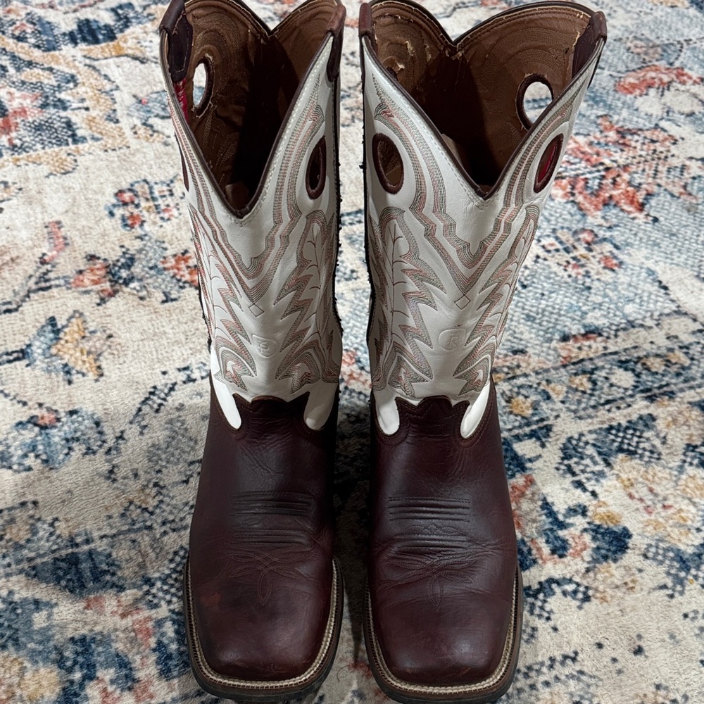Tony Lama Brown and Cream Western Cowboy Boots size 13 men’s